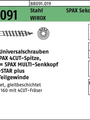 Rabatt Schraube R 88091 SEKO/T-STAR TG 4x 50/32-T20 Stahl WIROX 500 Stück SPAX