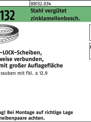 Billig Unterlegscheibe R 88132 geklebt NL 6 SP Sta zinklamellenb. 200St. NORD-LOCK