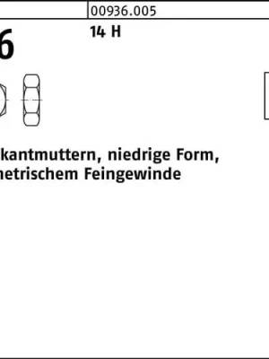 Abverkauf Sechskantmutter DIN 936 M28x 1,5 14 H 25 Stück