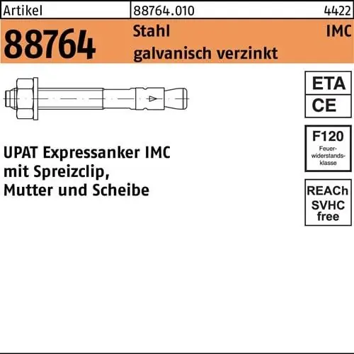 Expressanker R 88764 IMC 16/100/220 Stahl galv.verz. 10 Stück UPAT Preisreduziert
