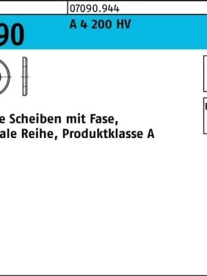 Abverkauf Unterlegscheibe ISO 7090 m.Fase 30 A 4 200 HV 25 Stück