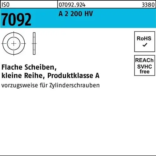 Unterlegscheibe ISO 7092 4 A 2 200 HV 2000 Stück Heißes Angebot