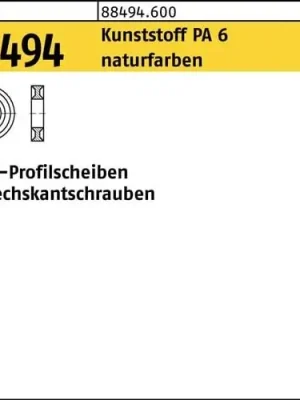 Profilscheibe R 88494 f.6-ktschrauben 203 - M8x 4 PA 6 natur 100St. DUBO Preisreduziert