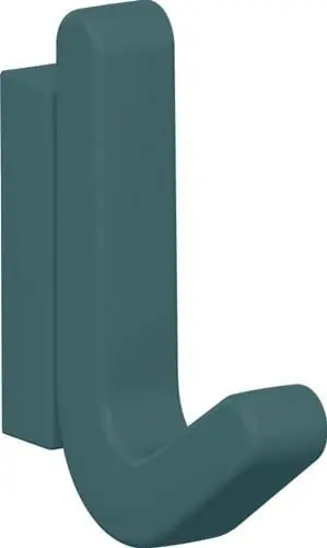 Einzelhaken Ser.477 matt,elastisch Ku.(TPU) 55 aquablau H.68mm HEWI Sofort Bestellen