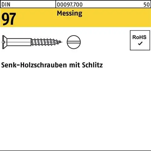 Holzschraube DIN 97 SEKO Schlitz 3,5x 40 Messing 200 Stück Saisonangebot