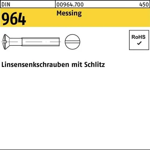 Gratis Versand Linsensenkschraube DIN 964 Schlitz M8x 60 Messing 100 Stück