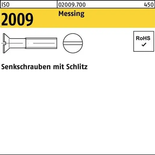 Senkschraube ISO 2009 Schlitz M16x 30 Messing 25 Stück Preisknaller
