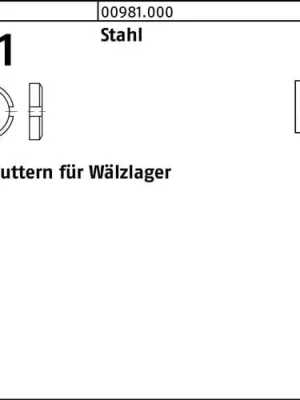 Abverkauf Nutmutter DIN 981 KM 4 M20x1 Stahl 10 Stück