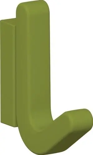 Preis Gesenkt Einzelhaken Ser.477 matt,elastisch Ku.(TPU) 74 apfelgrün H.68mm HEWI