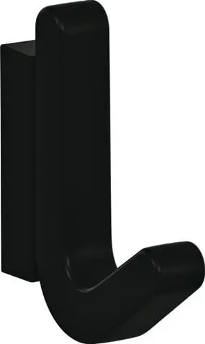 Preisknaller Einzelhaken Ser.477 matt,elastisch Ku.(TPU) 90 tiefschwarz H.68mm HEWI