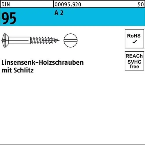 Sofort Bestellen Holzschraube DIN 95 LIKO Schlitz 3,5x 40 A 2 200 Stück