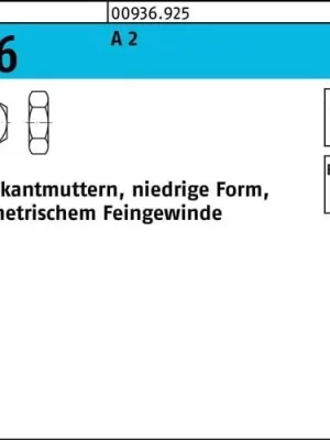 Abverkauf Sechskantmutter DIN 936 M 24 x 1,5 A 2 10 Stück