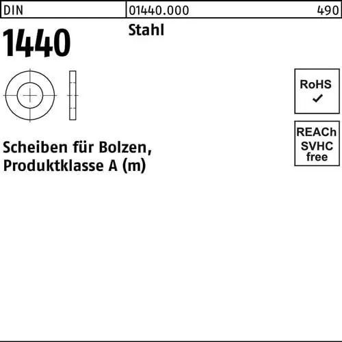 Schneller Versand Scheibe DIN 1440 f.Bolzen 8x 16x 2 Stahl 1000 Stück