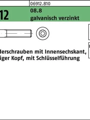Abverkauf Zylinderschraube DIN 6912 Innen-6kt M10x40 8.8 galv.verz. 100St.