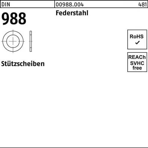 Kostenloser Versand Stützscheibe DIN 988 6x 12x1,2 Federstahl 2000 Stück