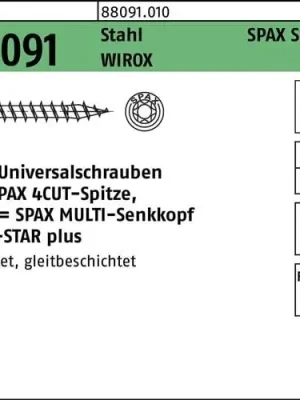 Abverkauf Schraube R 88091 SEKO/T-STAR 4,5x 16/13-T20 Stahl WIROX 1000 Stück SPAX