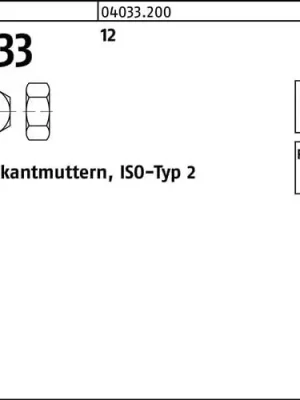 Abverkauf Sechskantmutter ISO 4033 M10 12 100 Stück