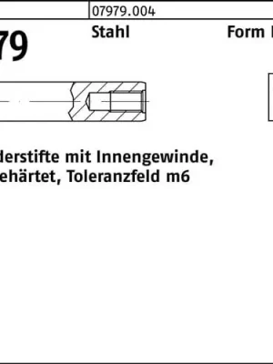 Abverkauf Zylinderstift DIN 7979 Innengewinde D 12x32 Stahl gehärtet Toleranz m6 100St.
