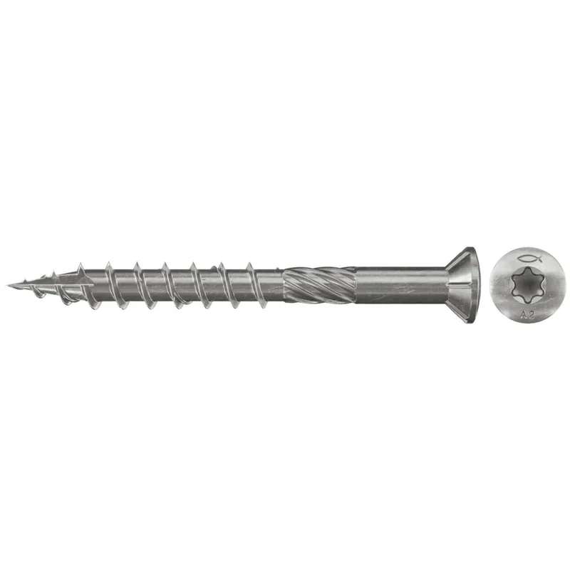 Online Kaufen Fischer 200x Terrassenschraube 5 x 50 mm Senkkopf nicht rostender Stahl A2 Teilgewinde Innenstern TX - 660604