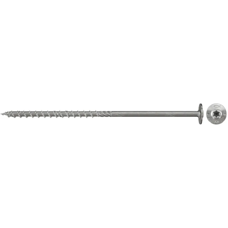 Neuheit Fischer 200x Holzbauschraube Power-Fast 6 x 80 Tellerkopf A2 nichtrostender Stahl Teilgewinde Innenstern TX - 657434
