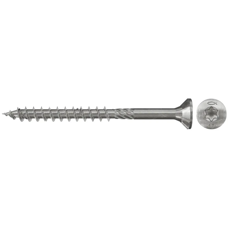 Fischer 100x Power-Fast 6 x 180 Senkkopf nicht rostender Stahl A2 Teilgewinde Innenstern TX - 657409 Sonderaktion