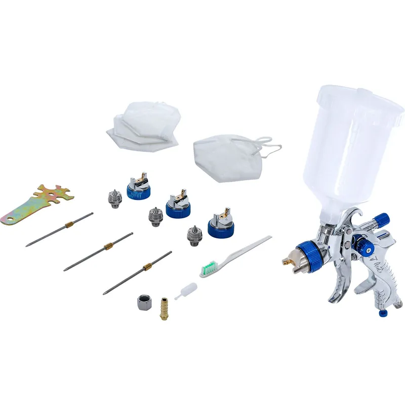 Jetzt Bestellen BGS Druckluft-Farbsprühpistole mit 3 Sprühdüsen 1,2 - 1,7 - 2,0 mm - 70048