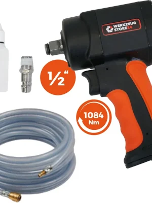 WS24 Druckluft-Schlagschrauber 1/2" mini + PVC-Schlauch Schneller Versand