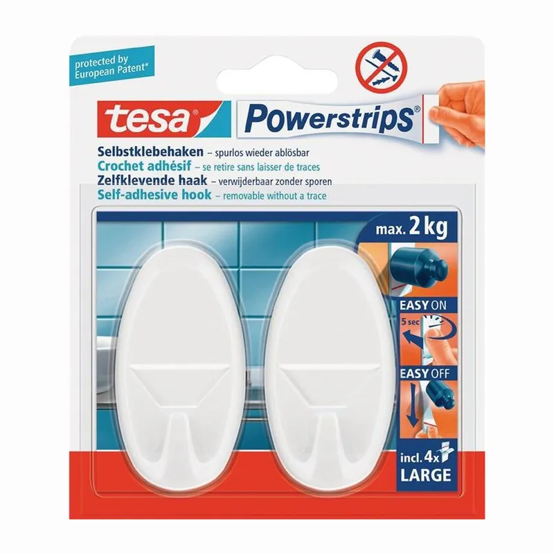 Expressversand Tesa Deko Haken Powerstrips Haken LARGE 58013 - 58013-00049-01