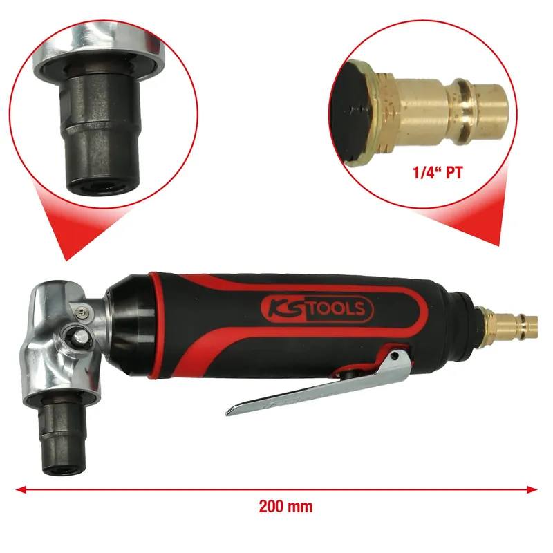 Neu Im Sortiment KS TOOLS Druckluft-Winkelstabschleifer 18.000 U/min - 515.5420