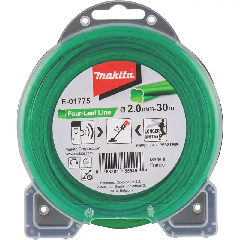 Makita Mähfaden Four-Leaf Grün 30 m Ø 2 mm - E-01775 Sonderangebot