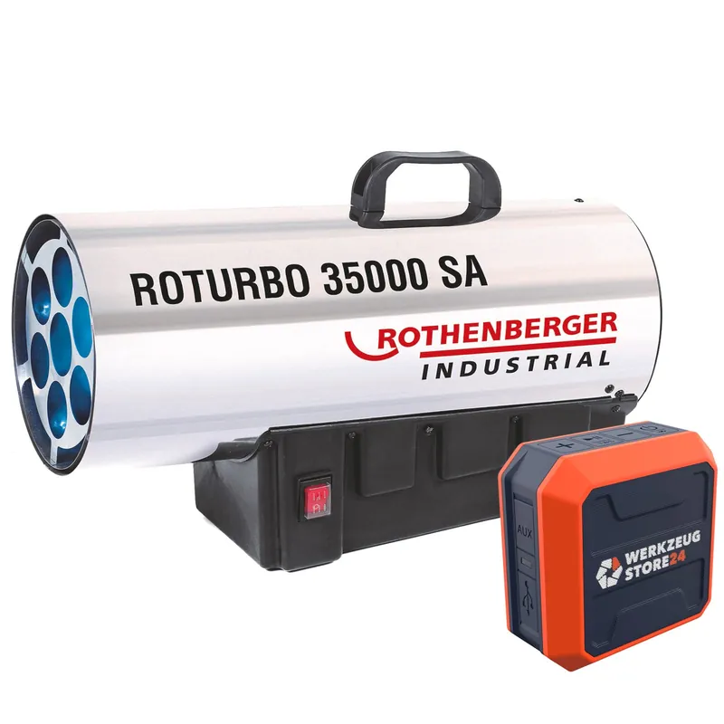 ROTHENBERGER Industrial Heizkanone ROTURBO 35000SA mit Piezo inkl. Bluetooth Lautsprecher - 1500000364 Nur Für Kurze Zeit