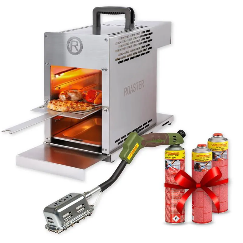 Bestseller ROTHENBERGER Industrial THERMO ROASTER TO GO Gasgrill inkl. 3 x Multigas 600 ml + Handy Roaster - 1500004410