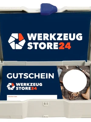Geschenkgutschein Wert 50 € (Motiv Dunkelblau) - im Miniatur Systainer Nur Heute