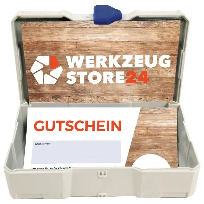 Geschenkgutschein Wert 50 € (Motiv Holz) - im Miniatur Systainer Must-Have