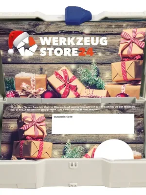 Schneller Versand Geschenkgutschein XMAS Wert 20 € (Motiv Geschenke) - im Miniatur Systainer