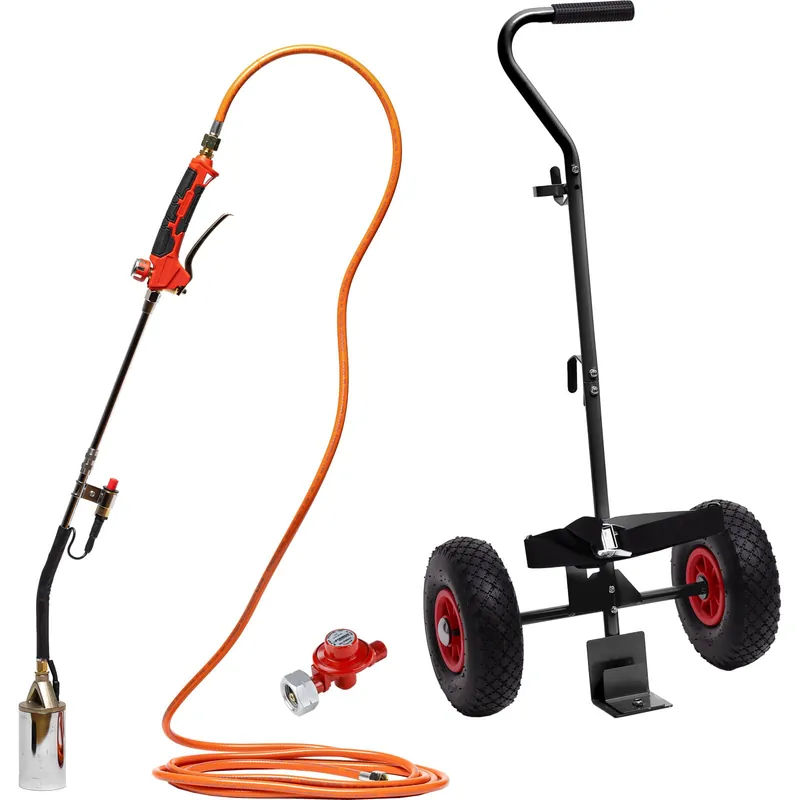 ROTHENBERGER Industrial 2teiliger Anwärmbrenner ECO Piezo & Flaschentransportwagen im Set – 1500005295 Saisonangebot