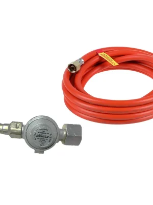 ROTHENBERGER Industrial Set Gasdruckregler 1,5 bar mit 5 m Propangasschlauch | 12 kg/h | Schlauchbruchsicherung | Abgangsgewinde 3/8" - 1500005428 Direkt Vom Hersteller