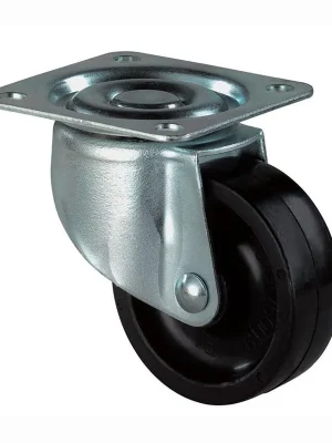 BS Rollen Lenkrolle mit Anschraubplatte Kunststoff schwarz Gleitlager 25 mm 15 kg - F25.025 Sonderaktion