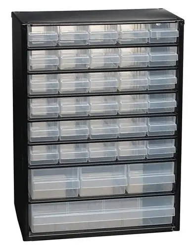 Günstig raaco Kleinteilemagazin B 306 x T 150 x H 420 mm Stahlblech 34 Schubladen - 132091 CABINET C 34