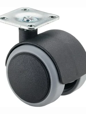 Finale Aktion BS Rollen Kunststoffdoppelrolle polyamid weich mit Anschraubplatte Rad-Ø 40 mm 30 kg - F76.040.PL