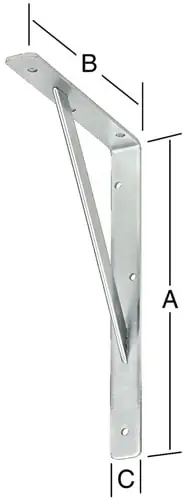 Echt VORMANN Stegkonsole L.500mm H.330mm B.30mm S.4mm weiß Trgf.200kg - 000159500W