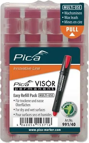 Pica Minenset Visor permanent 4x rot - 991/40 Sichere Zahlung