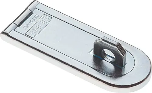 Aktuell BURG-WÄCHTER Panzerüberfalle L.100 mm B.39 mm Ösen-Ø 10 mm Stahl verzinkt Stahlnd - PC 100