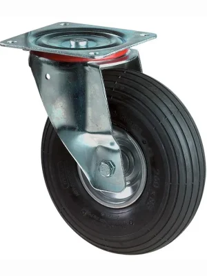 BS Rollen Lenkrolle mit Anschraubplatte Gummi Luftrad Rollenlager 200 mm 75 kg - L400.C90.200 Nur Für Kurze Zeit