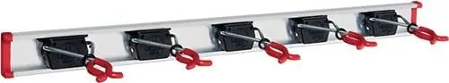 Neue Ware Gerätehalter Länge Führungsschiene 750 mm 5 Halter Aluminium - SB 5.07