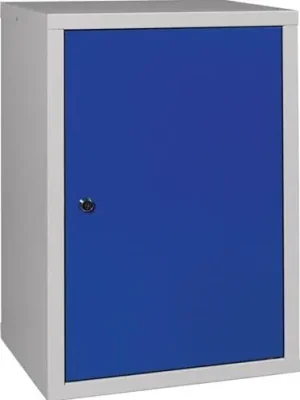Geprüft Hängeschrank H 600 x B 400 x T 300 mm Vollblech 1 Boden grau blau - NW9000453657