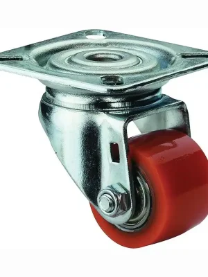 BS Rollen Lenkrolle mit Anschraubplatte Polyurethan Kugellager 35 mm 100 kg - A600.C10.035 Neu