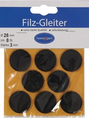 Billig Filzgleiter 28mm Filz braun selbstkl. - 522803