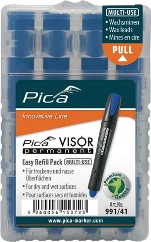 Pica Minenset Visor permanent 4x blau - 991/41 Finale Aktion