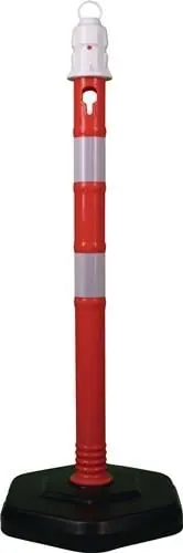 Schneller Versand Sperrpfosten Polypropylen rot/weiß Ø 63 mm -